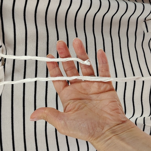 Z Supply Pullover Sweatshirt Hooded Cream With Black Stripe Size Large - Picture 5 of 10